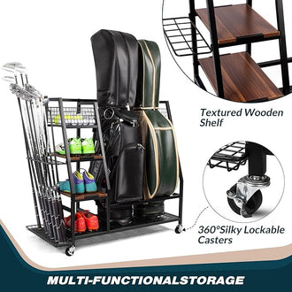 Golf Bag Organizer for Garage