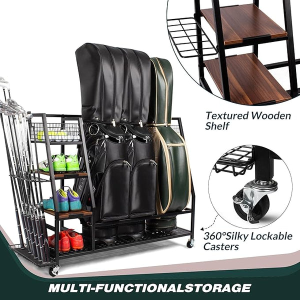 Golf Bag Organizer Garage Storage