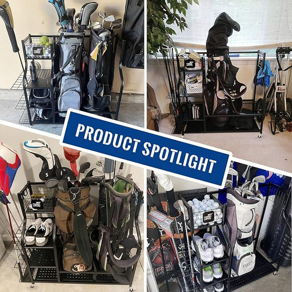 Golf Bag Storage Garage Organizer