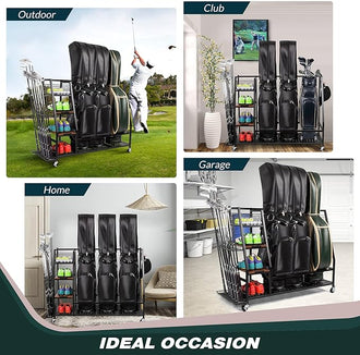 Golf Bag Organizer Garage Storage