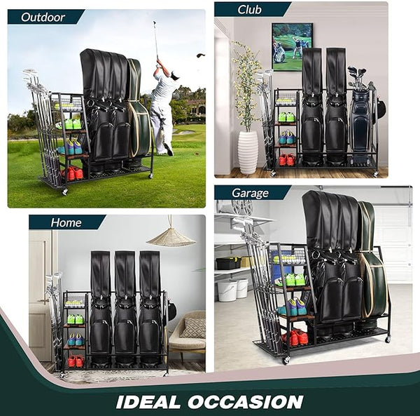 Golf Bag Organizer Garage Storage