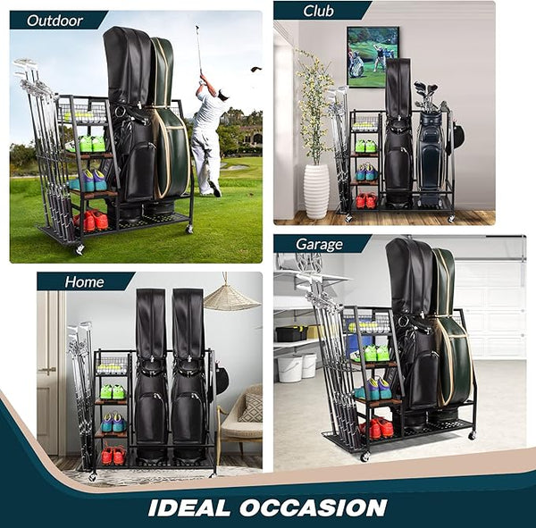 Golf Bag Organizer for Garage