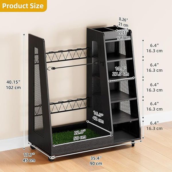 Premium Wooden Golf Bag Organizer